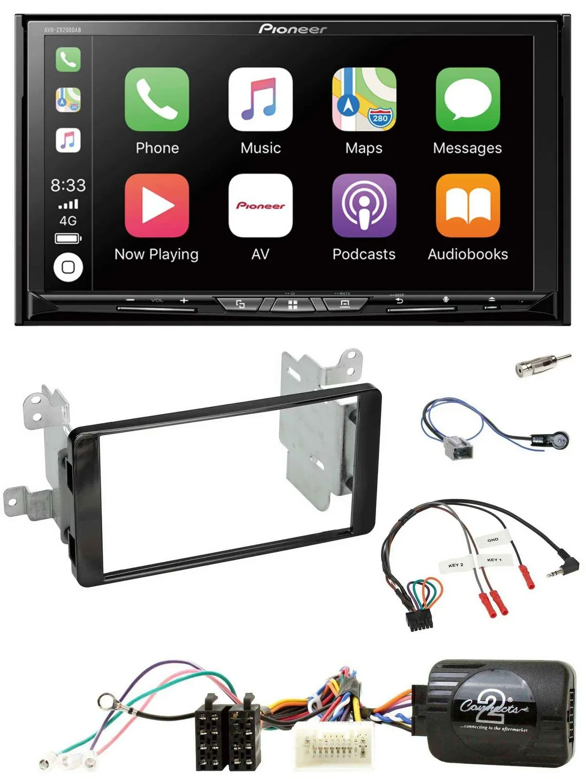 Автомагнитола для Mitsubishi Outlander (с 2012) Pioneer 2-DIN USB DAB DVD Bluetooth