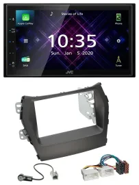 JVC DAB 2DIN MP3 Bluetooth USB Autoradio für Hyundai Santa Fe ab 12 ohne Navi