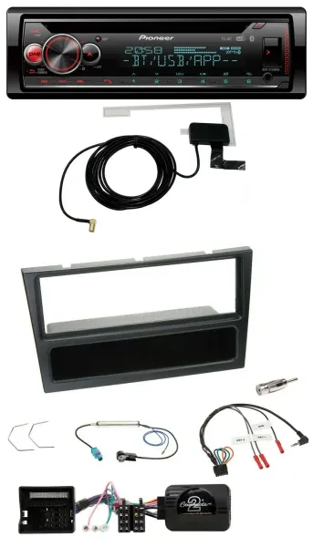 Pioneer DAB CD Lenkrad USB Bluetooth Autoradio für Opel Corsa C 2004-2006 schwar