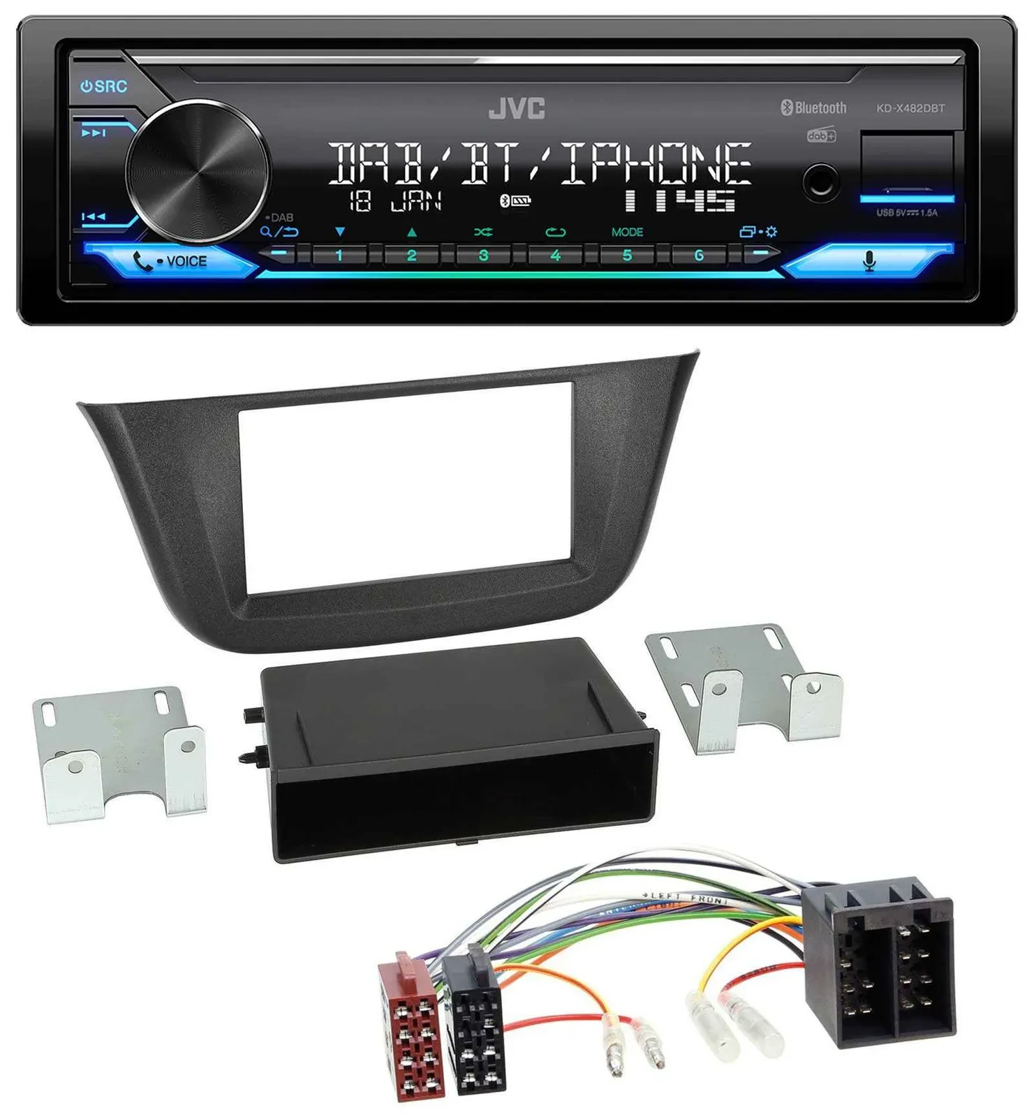JVC Bluetooth DAB USB MP3 Autoradio für Iveco Daily (ab 2014)