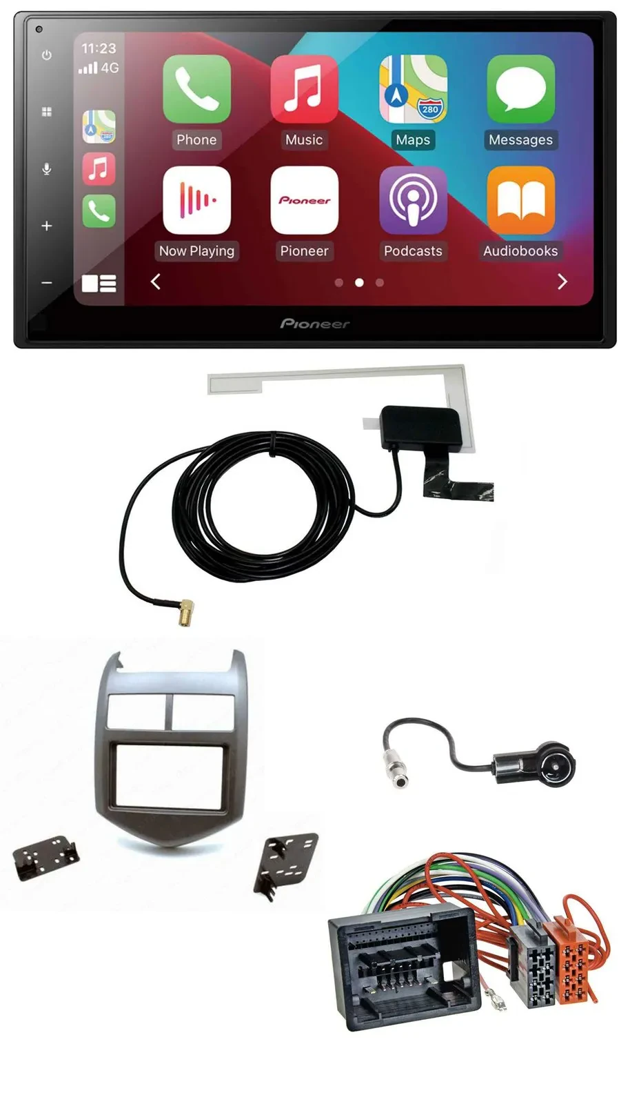 Pioneer USB Bluetooth DAB MP3 2DIN Autoradio für Chevrolet Aveo Sonic ab 2011 du