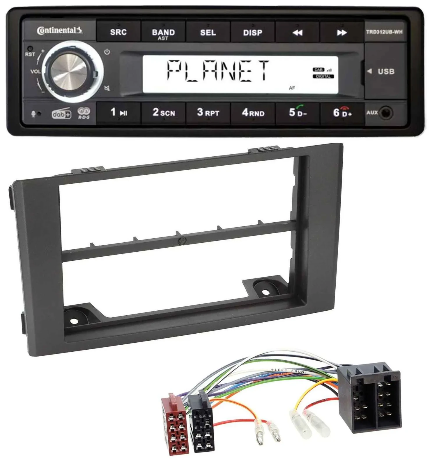 Автомагнитола для Iveco Daily (2006–2014) Continental 1-DIN, USB/AUX/DAB/MP3, черный