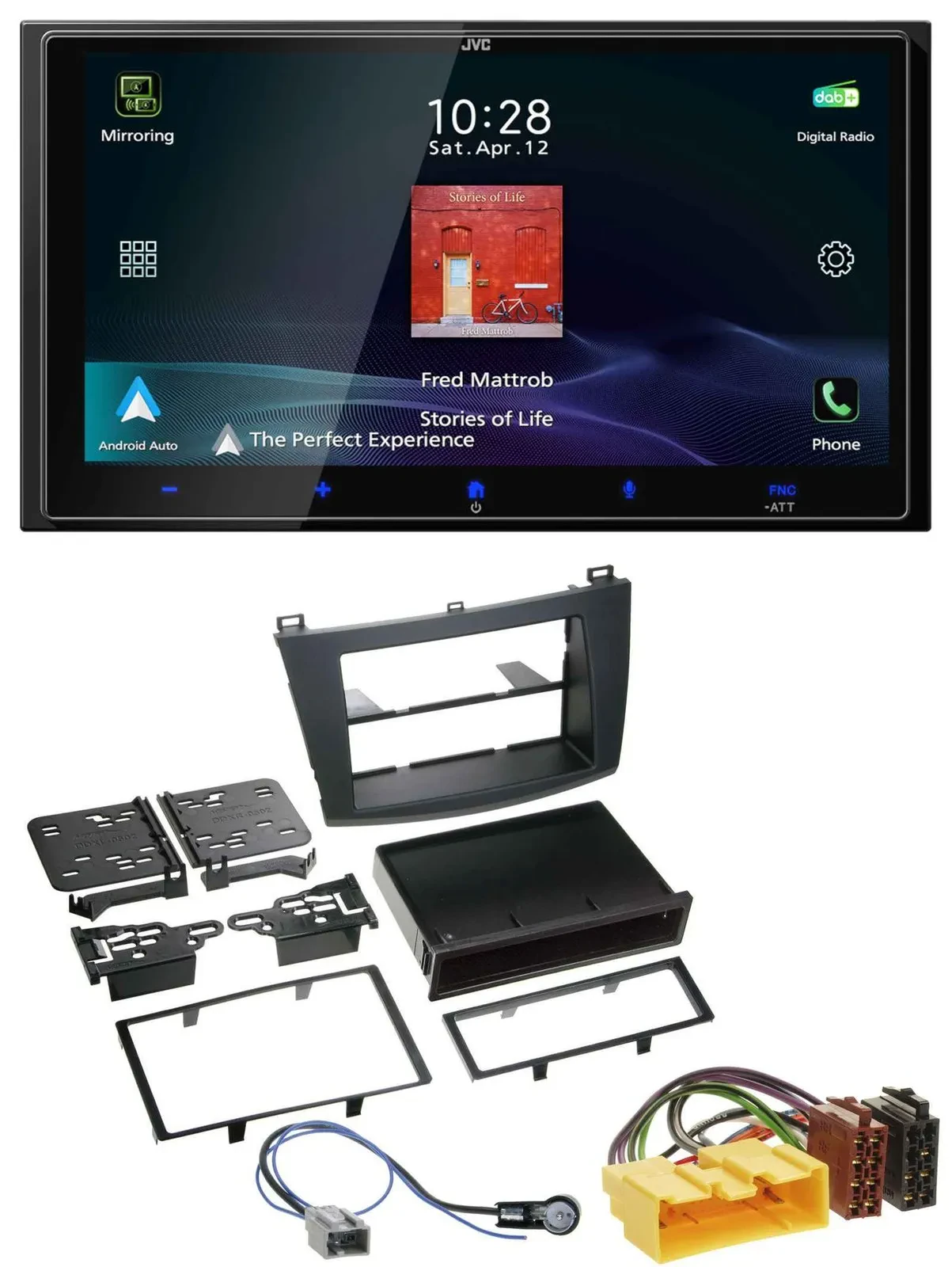 JVC USB Bluetooth 2DIN DAB MP3 Autoradio für Mazda 3 (2009-2013)