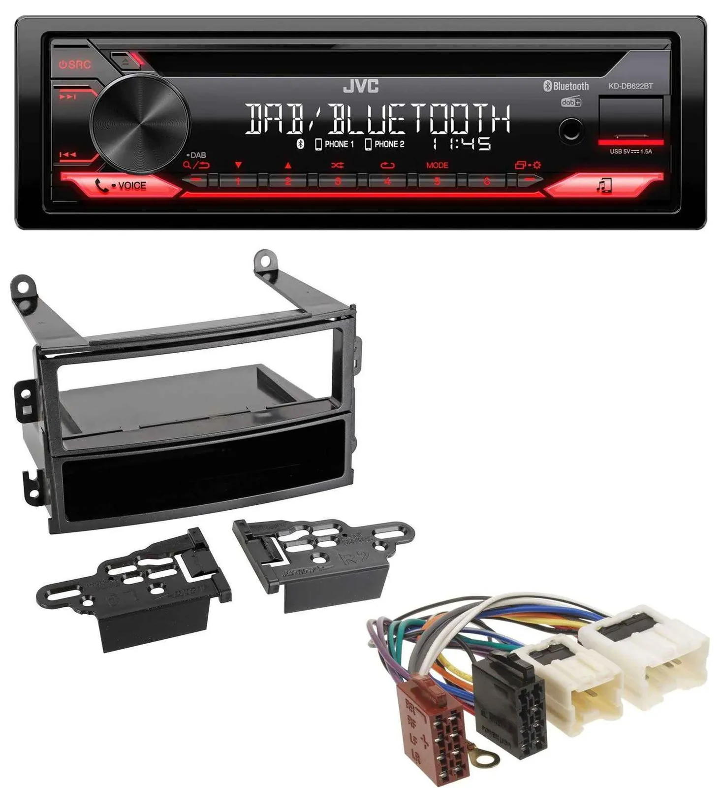 JVC CD DAB USB Bluetooth MP3 Autoradio für Nissan 350Z Roadster 2003-2005