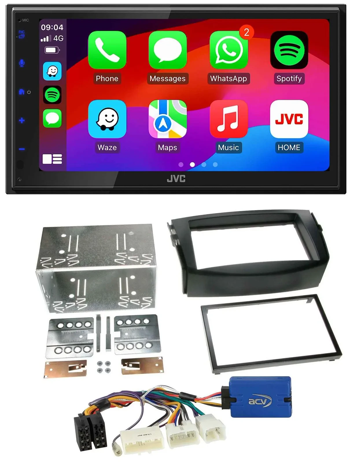JVC Bluetooth USB MP3 2DIN DAB Autoradio für Toyota RAV 4 2011-2013 28 Pin