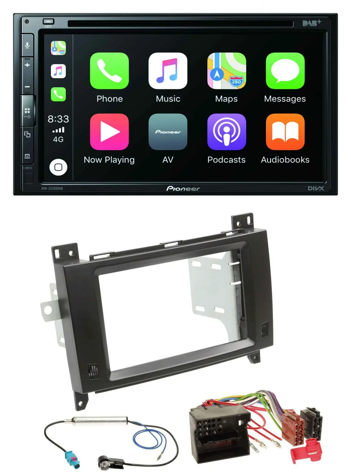 Автомагнитола Pioneer 2-DIN, DVD, MP3, DAB, Bluetooth, USB для Mercedes Viano/Vito (2006–2014)