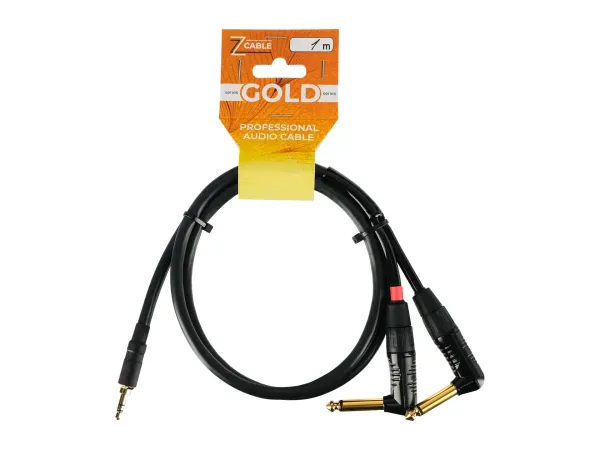 Коммутационный кабель ZZcable G53-3,5-2JR-0100-0 Black 1 м