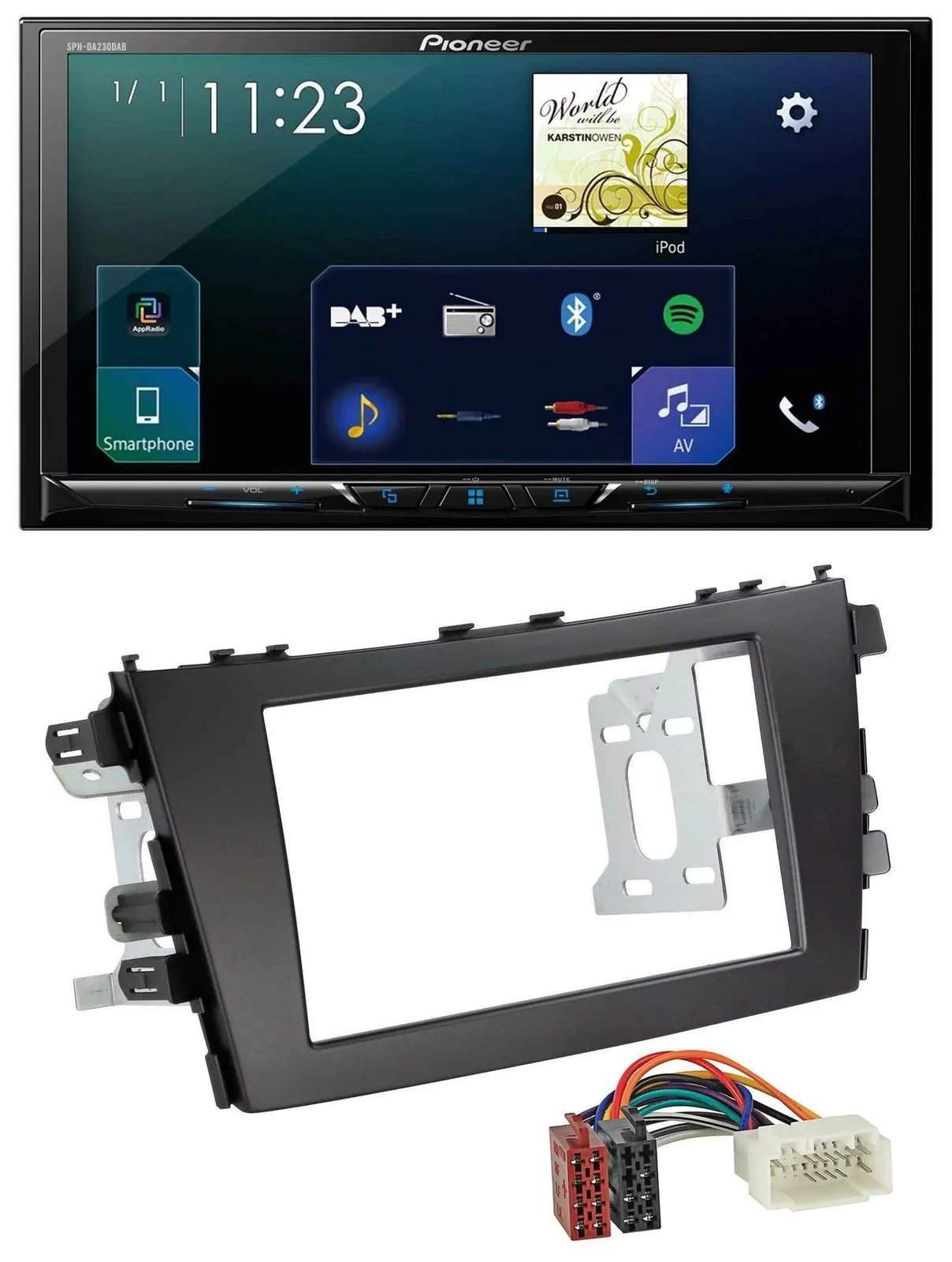 Pioneer MP3 Bluetooth USB 2DIN DAB Autoradio für Suzuki Celerio LF ab 2014