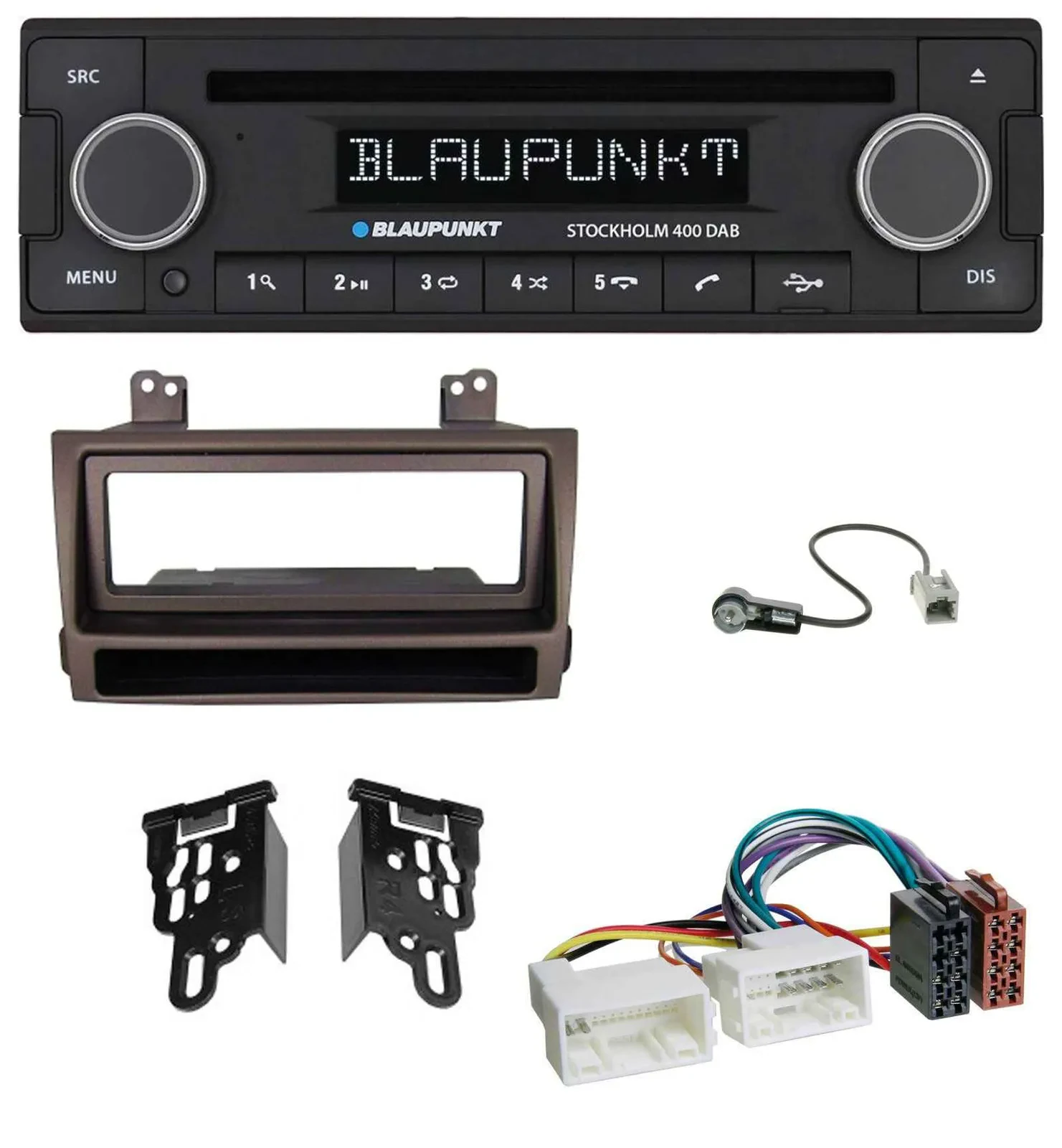 Blaupunkt MP3 Bluetooth DAB CD USB Autoradio für Hyundai Sonata ab 09 dunkelbrau