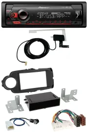 Автомагнитола для Toyota Yaris (2011–2014) Pioneer DAB, USB, MP3, Bluetooth, черный
