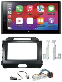 Pioneer DAB USB MP3 Bluetooth 2DIN Autoradio für Kia Sportage 3 10-15 SL schwarz