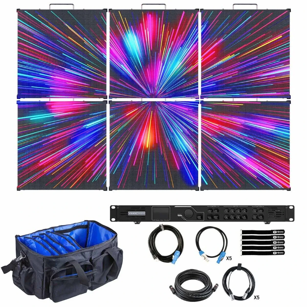 ADJ VS3 3.9mm 168x168 3x2 LED Video Panel Wall System w Processor