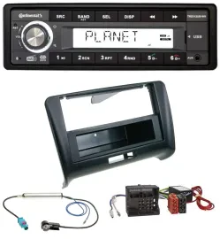 Continental USB 1DIN AUX DAB MP3 Autoradio für Audi TT 06-14 Aktivsystem Quadloc