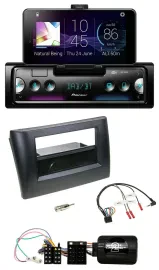 Автомагнитола Pioneer USB, Bluetooth, DAB для Fiat Stilo 2001–2007, черная, поддержка управления на руле, с карманом