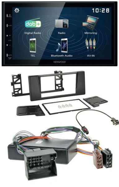 Kenwood 2DIN Bluetooth MP3 USB DAB Autoradio für BMW 5er E39 X5 E53 Aktivsystem