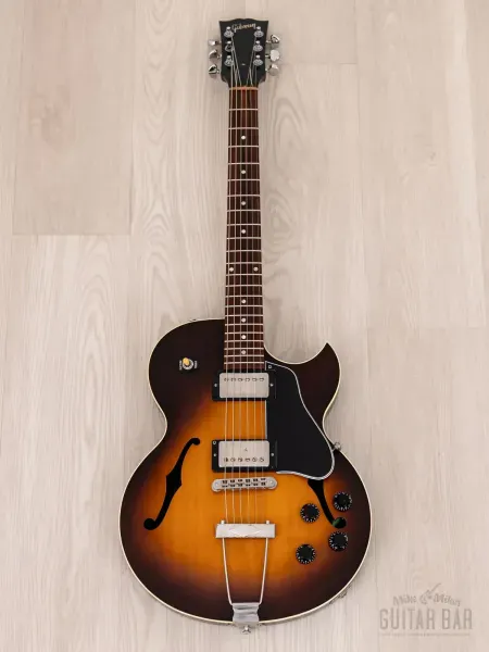 Электрогитара полуакустическая Gibson Custom Shop ES-446 Thinline Hollow HH Sunburst w/case USA 2001