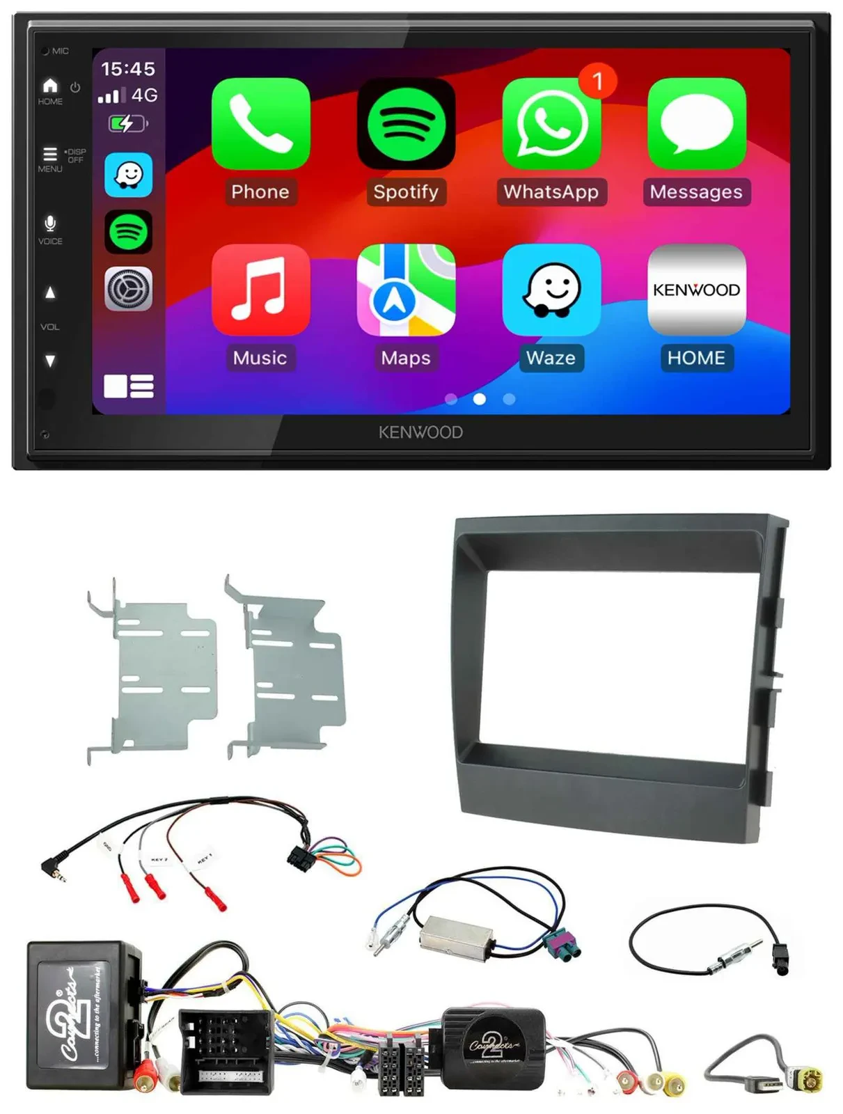 Kenwood Lenkrad USB DAB 2DIN Bluetooth Autoradio für Porsche Panamera MOST-Sound