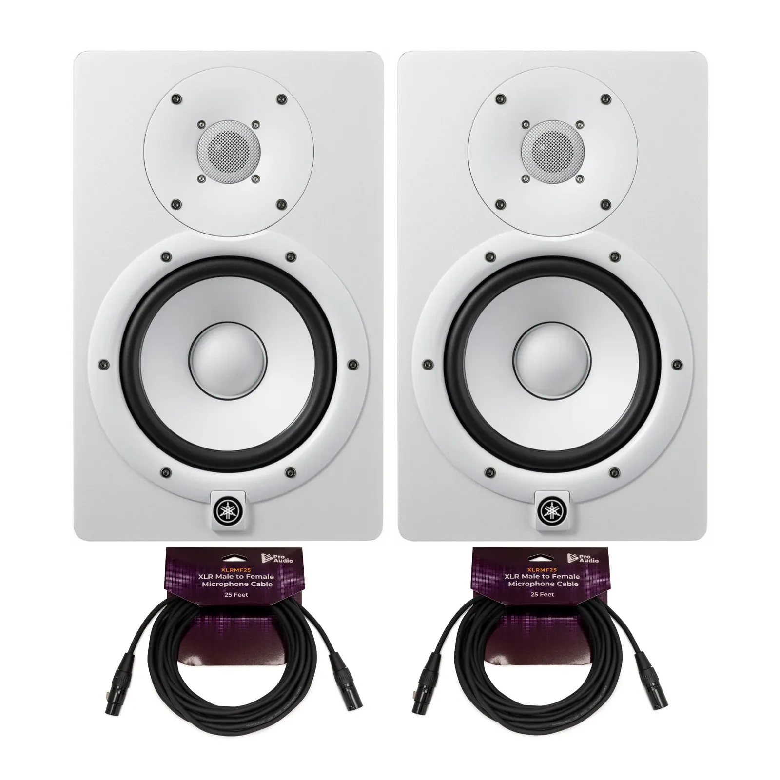 YAMAHA HS7W 6.5 Inch Powered Studio Monitor with Microphone Cable
