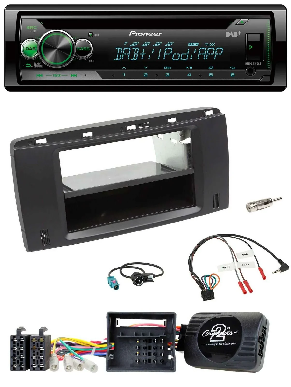 Pioneer USB MP3 DAB Lenkrad CD Autoradio für Mercedes R-Klasse W251 2006-2012