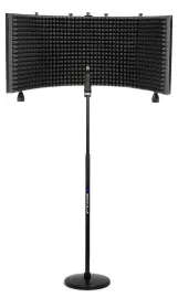 Rockville Recording Package w/Round-Base Microphone Stand+Foam Isolation Shield