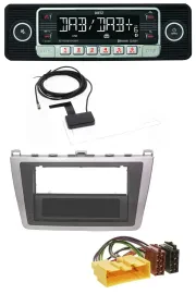Dietz DAB Bluetooth USB MP3 Autoradio für Mazda 6 (08-12) silber schwarz