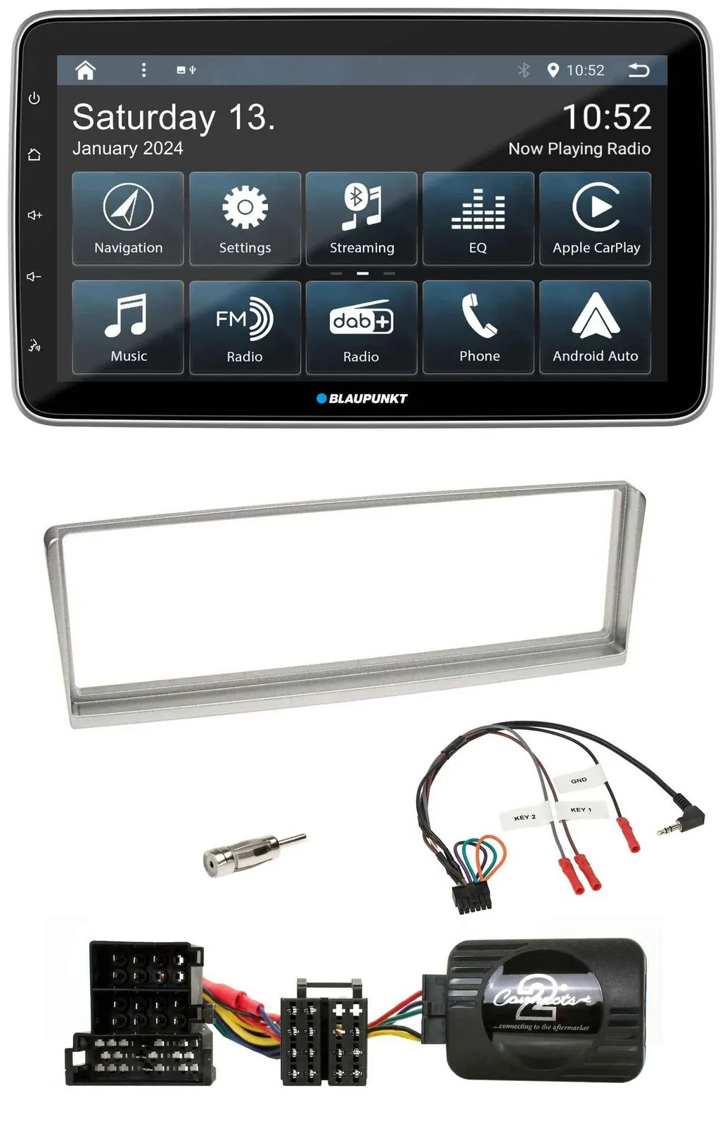 Автомагнитола для Alfa Romeo 156 (2002–2003) Blaupunkt DAB, Bluetooth, USB, SD, поддержка управления на руле