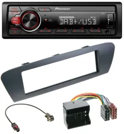 Автомагнитола для Renault Scenic (с 2012) Pioneer 1-DIN, DAB, USB, AUX, серый