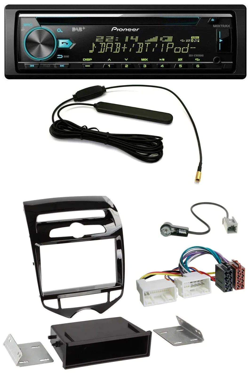 Pioneer CD MP3 AUX DAB USB Autoradio für Hyundai ix20 ab 10 autom. Klima