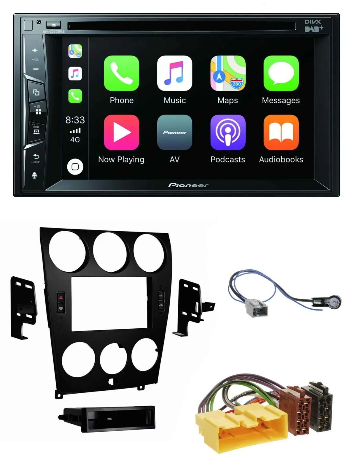 Pioneer MP3 USB DVD Bluetooth DAB 2DIN Autoradio für Mazda 6 (2006-2008)