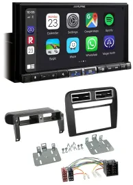 Alpine 2DIN DAB USB MP3 Bluetooth Autoradio für Fiat Grande Punto 2005-2009 schw