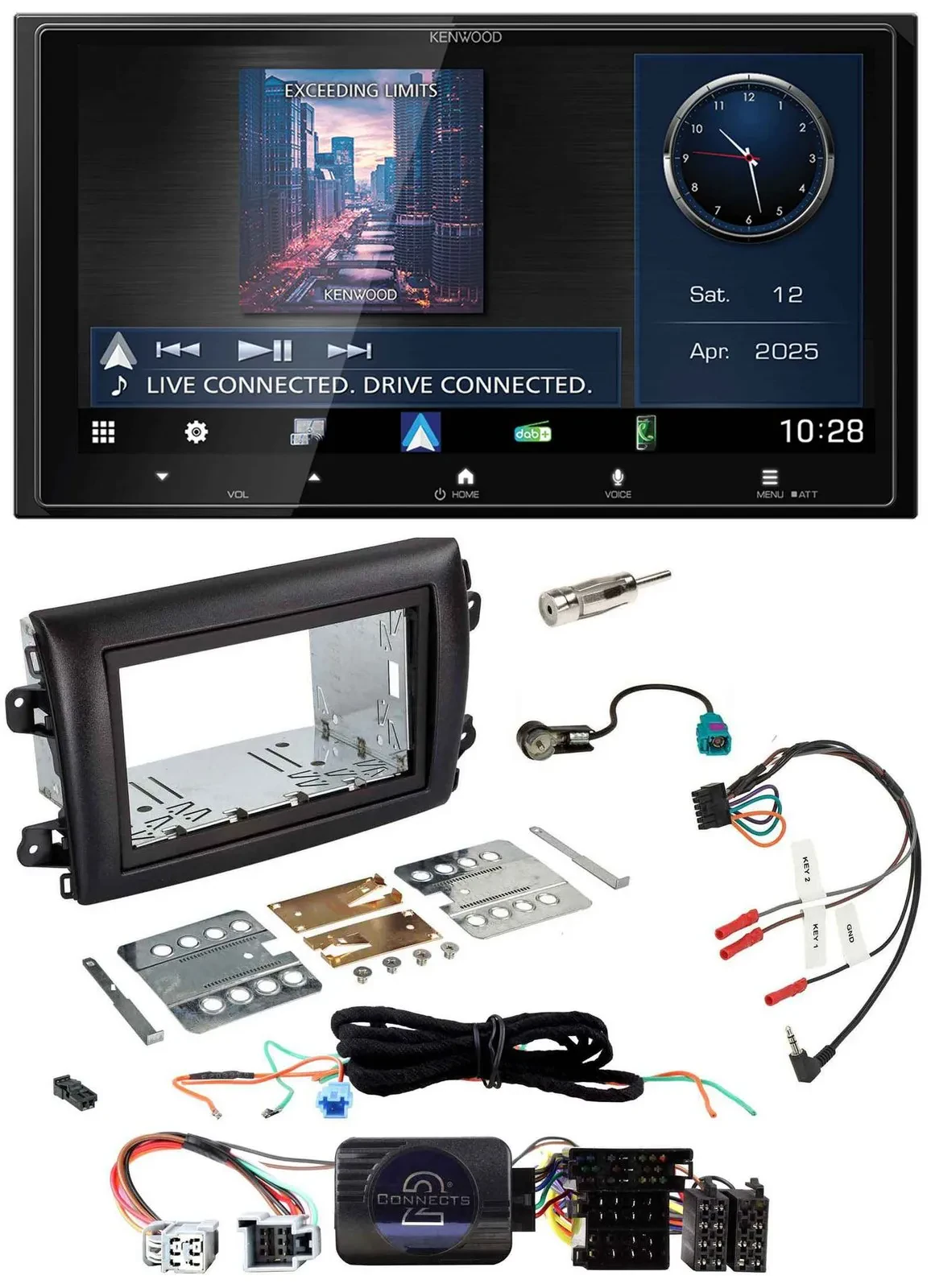 Автомагнитола Kenwood 2DIN Bluetooth USB DAB для Fiat Ducato Serie 8 (с 2021)