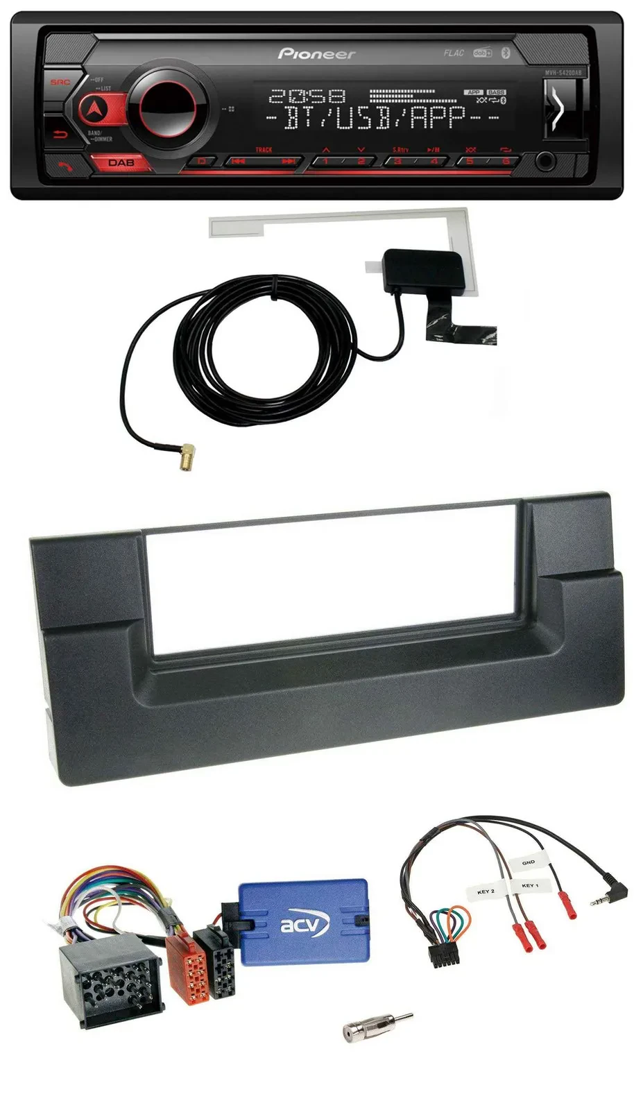 Pioneer DAB USB Lenkrad Bluetooth Autoradio für BMW 5er E39 1996-2001