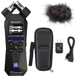 Zoom H1essential 2-Track 32-Bit Float Handy Recorder, Bundle with APH-1E Accesso