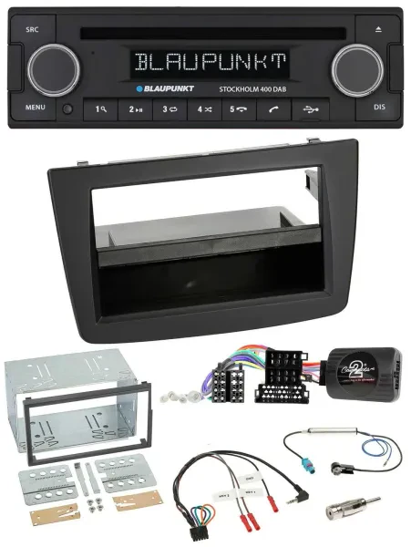 Blaupunkt Lenkrad Bluetooth DAB CD USB Autoradio für Alfa Mito 2008-2014 schwarz
