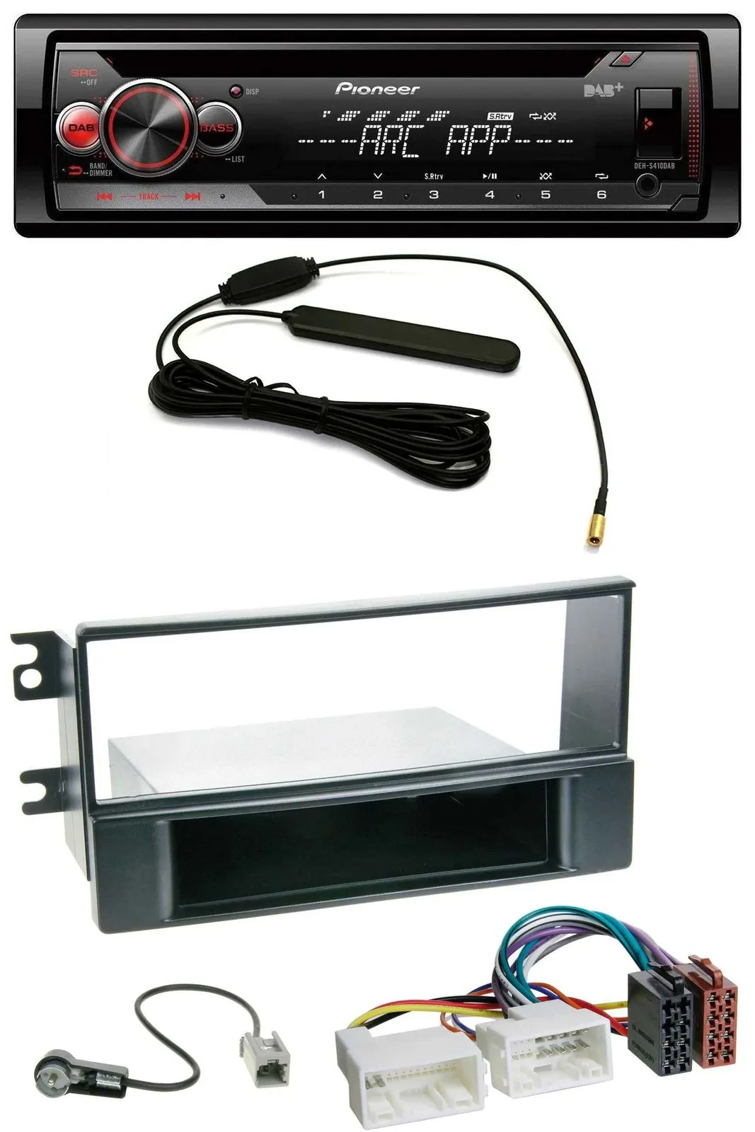 Pioneer CD USB AUX DAB MP3 Autoradio für Kia Sportage II 08-10 neue Verkabelung