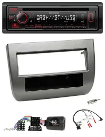 Автомагнитола Kenwood CD USB Bluetooth DAB для Lancia Y (843) 2005–2011, цвет антрацит