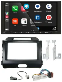 JBL USB 2DIN MP3 Bluetooth AUX Autoradio für Kia Sportage 3 10-15 SL schwarz