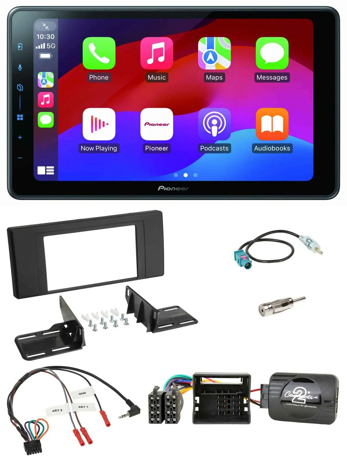 Pioneer Bluetooth 2DIN USB Lenkrad DAB Autoradio für Land Rover Range Rover Vogu