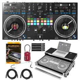 DJ-контроллер с джогом Pioneer DDJ-REV7 Black с аксессуарами