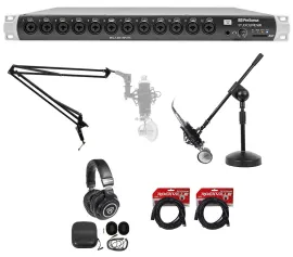 PRESONUS Studiolive 16R Digital Rack Mount Mixer+Headphones+Mic+Boom+Stand