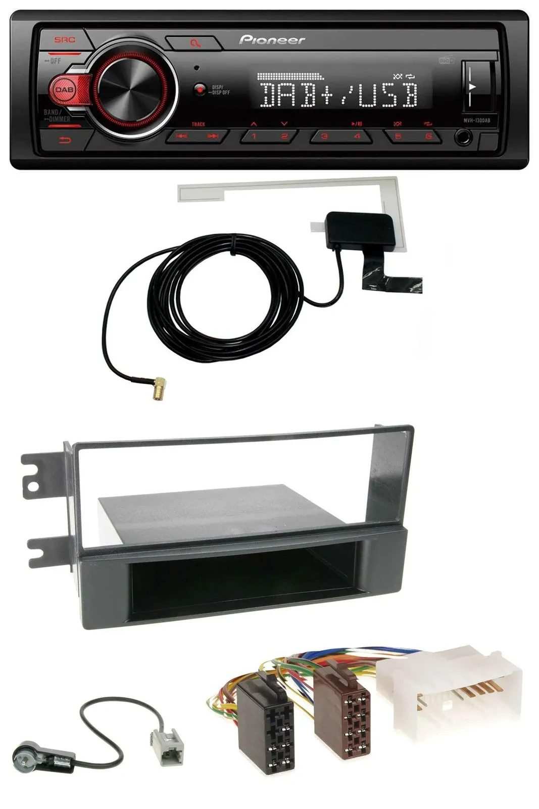 Автомагнитола для Kia Cerato (с 2007) Pioneer 1 DIN, DAB, USB, AUX, MP3