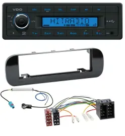 VDO AUX Bluetooth USB MP3 Autoradio für Fiat Panda (ab 2012) - glänzend