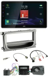 Автомагнитола JVC DAB, Bluetooth, USB для Ford S-Max/Mondeo 2007–2014, поддержка кнопок на руле (CAN)
