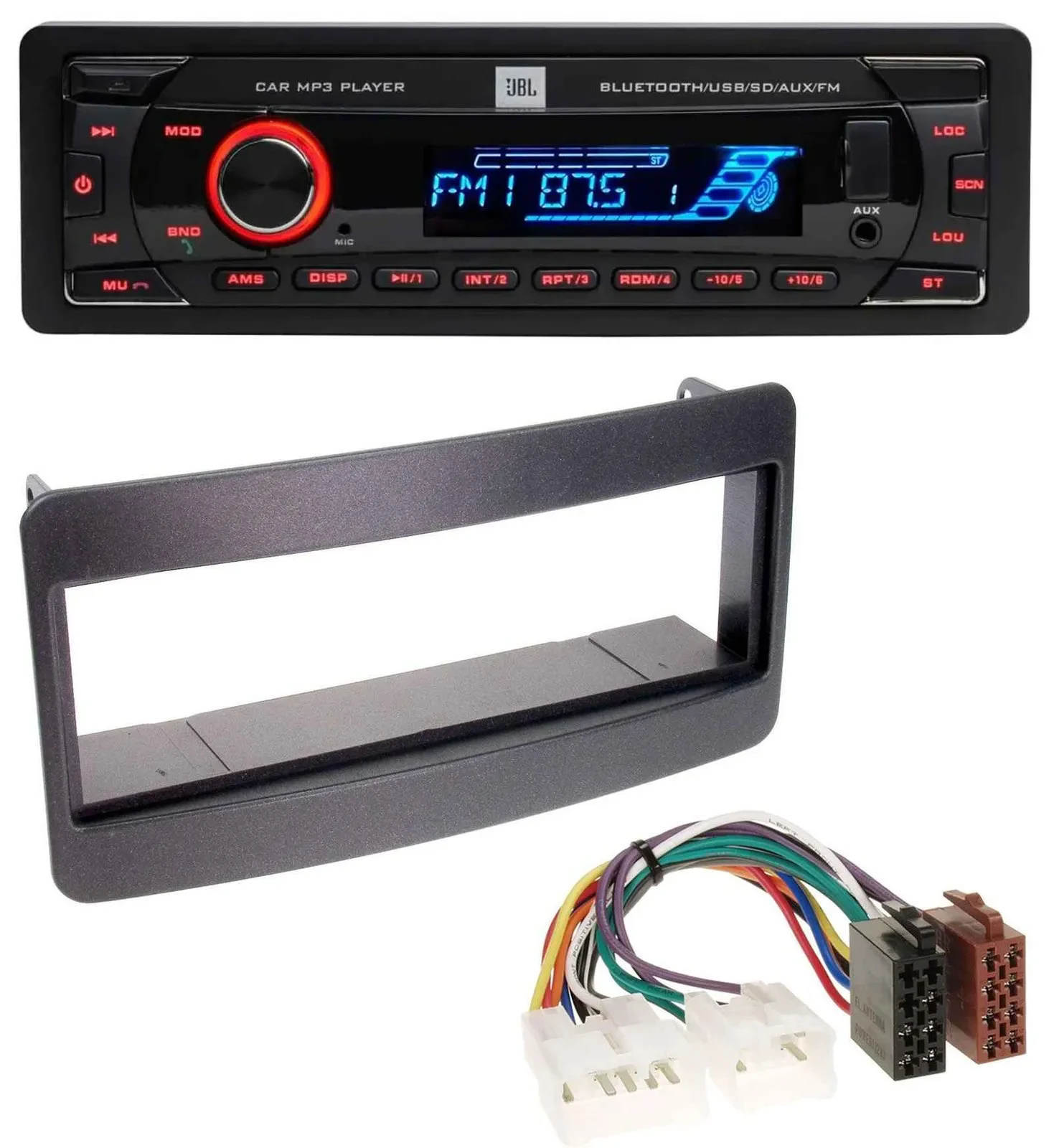 Автомагнитола для Toyota Celica, MR2 JBL AUX MP3 USB Bluetooth SD черная