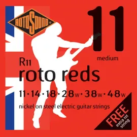 Струны для электрогитары RotoSound R11 Roto Reds 11-48