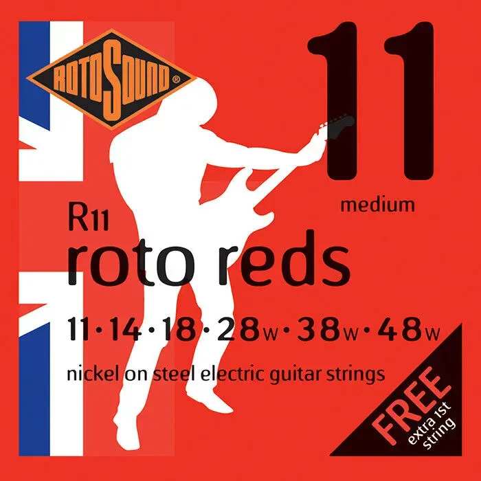 Струны для электрогитары RotoSound R11 Roto Reds 11-48