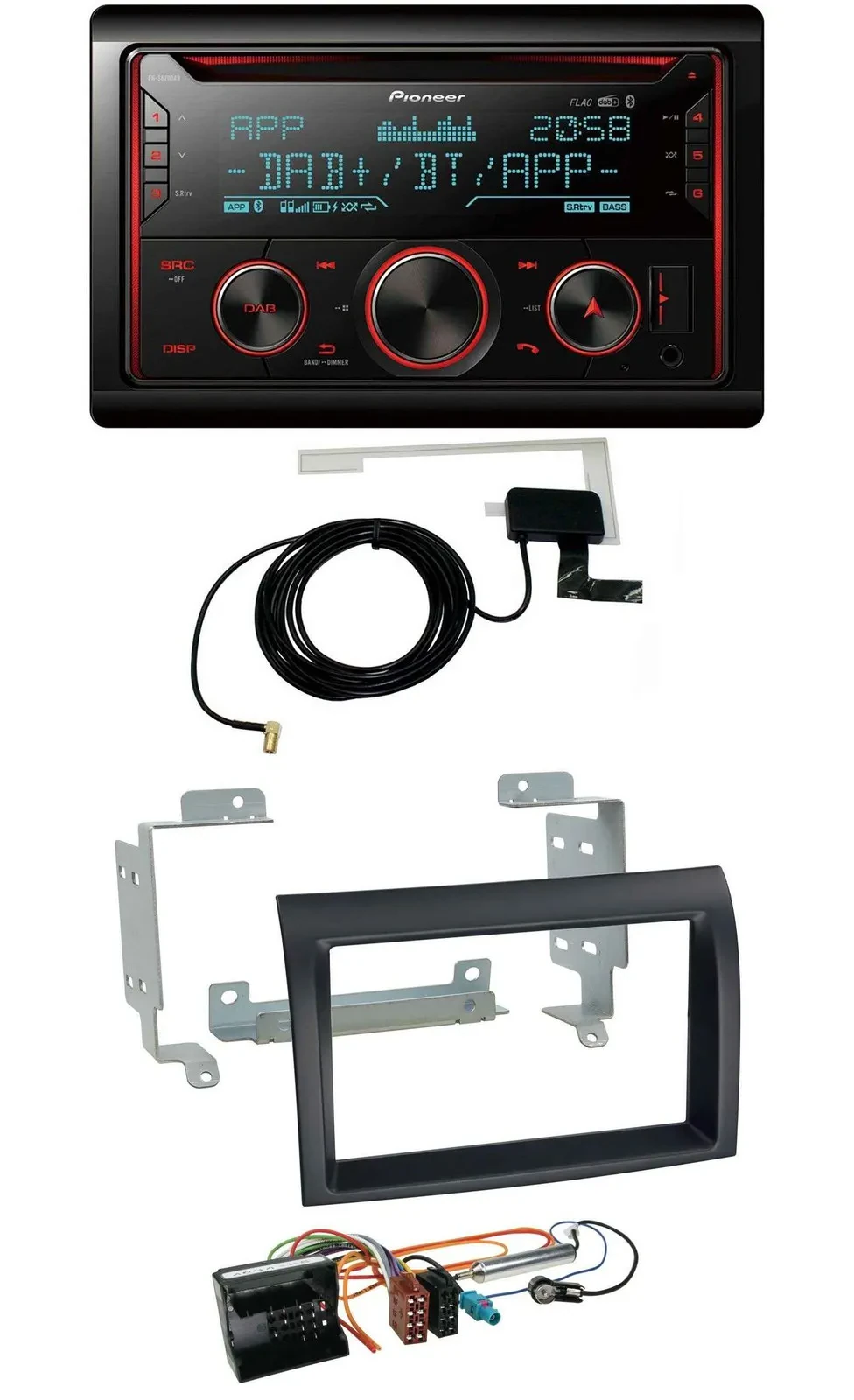 Pioneer 2DIN MP3 DAB USB CD Bluetooth Autoradio für Citroen Jumper Profi 06-11