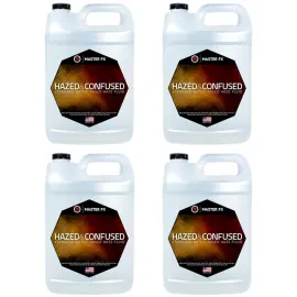 Master Fx Hazed and Confuzed Pro Water-Based Haze Machine Juice Fluid 4 Gallon