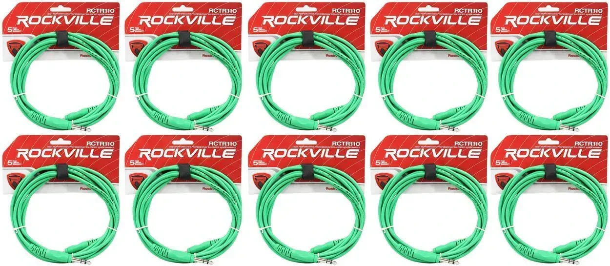 Коммутационный кабель Rockville RCTR110G Green 3 м (10 штук)