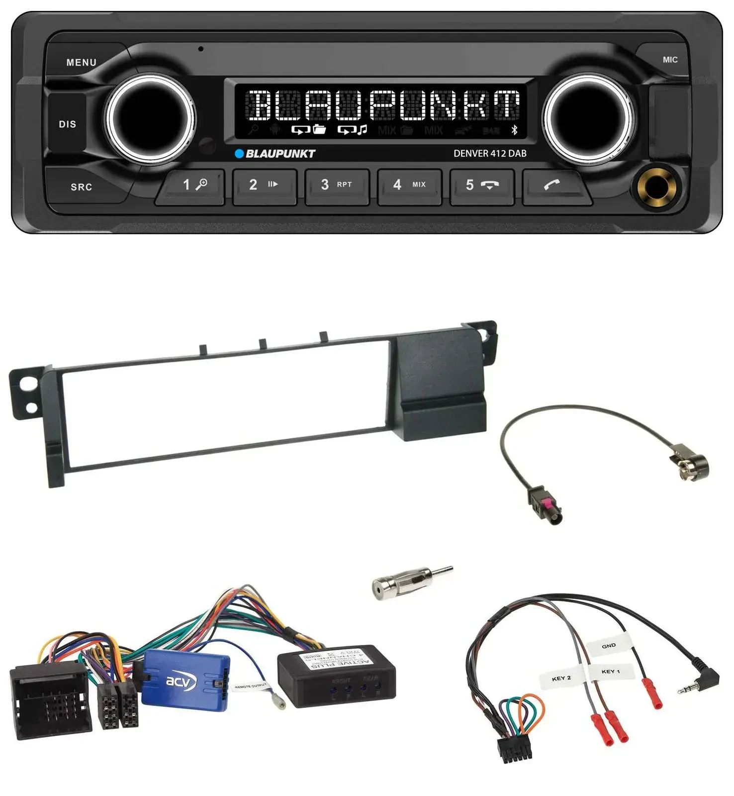 Blaupunkt Bluetooth DAB Lenkrad USB Autoradio für BMW 3er E46 01-07 schwarz